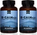 Natuurlijke Rhythm B-CALMplex, 2 Pack, Unieke B Vitamine Blend, B Complex ondersteunt de juiste zenuwfunctie en ontspanning, 3 maand levering, 90 Telflessen