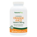 NaturesPlus Orange Juice Vitamine C 500 mg - 180 Kauwtabletten, Verpakking van 2 - Bevordert optimale immuungezondheid - Voorzichtig op je maag - Veganistisch, Glutenvrij - 360 Totaal