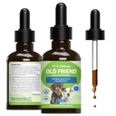 Huisdier Welzijn Oude Vriend voor Senior Honden - Ondersteunt Immuun Systeem Gezondheid, Gezamenlijke Mobiliteit, Gezonde Energie Niveaus, Alfalfa, Reishi - Veterinair-Geformuleerd Kruidensupplement 2 oz (59 ml)