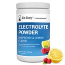 Dr. Berg Zero Sugar Hydration Keto Electrolyte Powder - Enhanced w/ 1000 mg Kalium & Real Pink Himalaya Salt (NOT Tafelzout) - Raspberry & Citroen Smaak Hydration Drink Supplement, 100 porties