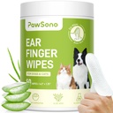 Oorvinger Wipes voor honden & katten, Thicker Hondenoor Cleaner Wipes, Natural Relief Kattenoor Cleaner Hond, Pet Health Supplies voor hond kleine dier kat, Aloe Scent Deodorizing - 50 Tellen