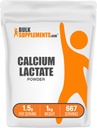 BulkSupplements.com Calcium Lactaatpoeder - Calciumsupplement Poeder, Food Grade - Pure & Glutenvrij, 1,5g per portie, 1kg (2,2 lbs) (verpakking van 1)