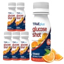 TRUEplus Glucose Shot, Orange, 15g Fast-Acting Carbohydrates, Fat Free, Gluten Free, Boost Energy, 6 Pack