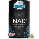 HPN NAD3 Clinical NAD+ Booster, Cellular Health & Natural Energy - NAD Supplement for Healthy Aging, Metabolic Support, NRF2 & Longevity, Nicotinamide Riboside & NMN Alternative, 120ct, 60-Day Supply