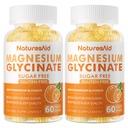 Magnesium Glycinate Gummies 1000mg - Suikervrij Magnesium Kalium Supplement met Vitamine D, B6, CoQ10 voor Kalm Mood & Slaap Ondersteuning - 120 Oranje Gummies -2 Pack