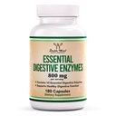 Digestieve enzymen - 800mg Blend of All 10 Meest essentiële digestieve en pancreasenzymen (amylase, Lipase, Bromelaine, Lactase, Papain, Protease, Cellulase, Maltase, Invertase) by Double Wood