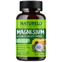 NATURELO Magnesium Glycinate Chelate Complex - 200 mg Magnesium met biologische groenten ter ondersteuning van slaap, rust, spierkramp en stress verlichting - Glutenvrij, niet GGO - 240 capsules