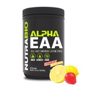 NutraBio Alpha EAA - All-Day Aminozuren voor spiergroei en hydratatie - Essentiële Aminozuren met Nootropics & Adaptogenen - Full Spectrum EAA BCAA Powder - 30 Servers - Aardbeicitroen