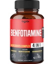 agobi 4in1 Benfotiamine supplement - 2 maanden voor spijsvertering, energieproductie & Immune - Plus turmeric curcumin wortel, Ashwagandha wortel & biologische gymnema Sylvestre - 120 capsules