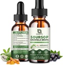 Soursop Graviola Leaf Extract Drops voor Cellular Ondersteuning, Antioxidant, Lever, Digestieve Ondersteuning, Vegan Soursop Bitters Drops, Herbal Essence, Suiker Vrij/Gluten Vrij, Natuurlijke smaak - 2 fl oz