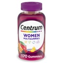Centrum MultiGummies Gummy Multivitamine voor vrouwen, Multivitamine/Multimineral Supplement met Vitamine D3, B en Antioxidanten, Assorted Fruit smaak - 170 Tel.