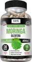 Kaya Naturals Moringa Leaf Extract - Complete Greens Superfood Supplement - Pure Miracle Tree Moringa - Boost Energy Naturally - Nutriënt Dense Vitaminen voor volwassenen - 30 Veggie Tellen