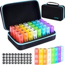 ZRFMIB Maandelijkse pil Organisator 3X per dag, 30 Dagen Reizen pil Box Organisator met 32 Dagelijkse afdelingen, Maand pil Box Organisator voor Visolie, Vitaminen, Supplementen en Medicijnen