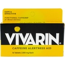 Vivarin, Cafeïne Pillen, 200mg Cafeïne in elke tablet, veilig en effectief helpt u wakker te blijven, Alertheid Hulp, Energiesupplement, 16 tabletten - 1 verpakking
