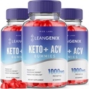 (Pack of 3 Leangenix Keto + ACV Gummies for Advanced Weight Loss, Leangenix Keto to Burn Fat and Use as Main Source of Energy, Gomitas, Supplement Review (180 Gummies)