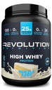 Revolution Nutrition, High Wei, Protein Powder 2LB, Glutenvrij, Lean Muscle Mass for Men & Women, 25g Protein Per Scoop, 907 g, 24 Servers (Vanilla Cake, 2 Pond)