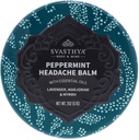 Svasthya Body & Mind Peppermint Hoofdpijn Balsem van Svasthya - Instant & Lasting Sinus, Migraine & Stress Hoofdpijn Relief, Has Peppermint, Lavender, Marjoram, Mirreh - 100% Natural, Made in The USA, 2 oz
