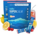 Nello Supercalm Powdered Drink Mix, Raspberry Lemonade, L Theanine, Ksm-66 Ashwagandha, Magnesium Glycinate, Vitamine D 3, Supplementen voor Relaxatie & Focus, Geen Suiker, Niet GGO, Onderweg, (2-pack)
