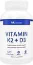 ML Naturals Vitamine K2 + D3 120 plantaardige capsules, NSF-gecertificeerd en cGMP-compliant