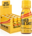 Naakte voeding Naakte vuurschot - Natuurlijke energie Shots, Gemberwortel, Raw Apple Cider Vinegar, Biologische Ginseng & Ashwagandha, Detox, Energie Wellness Shots - 2.5Oz, 12 Pack