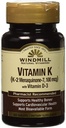Windmolen Natuurlijke vitamines Vitamine K (K-2 Menachinon-7, 100mcg) 60 tabletten (verpakking van 1)