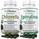 BioOptimal Chlorella Spirulina - Bundel - Biologische Chorra tabletten & Organische Spirulina tabletten, 120 Tellen Elk, Premium Kwaliteit 4 Biologische Certificaten