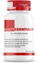 Schoonheid Fit BeautyEssentials Hair-Skin-Nails Formula Capsules - Geformuleerd met vitamines en antioxidanten - Verhoogt de sterkte van het haar, huid, nagels - Biedt Biotine, Zink, Hyaluronzuur - 90 Tel.