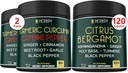 Bundle 2-Pack 7in1 Curcumin Supplement & 6in1 Citrus Bergamot Supplement voor spijsverterings-, ontspannen-, hart- en immuunsysteem