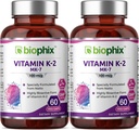 biophix vitamine K2 MK-7-100 mcg 60 Vcaps 2 Pack - Ondersteunt sterke botten Immune Health