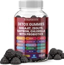 Suikervrij Zeoliet Detox Gummies Shilajit Saffron Probiotica Chlorella Psyllium Husk Saffraan Senna Leaf Magnesium Citrate Zink Milk Thistle Heavy Metal Kids Volwassenen Energie en focus