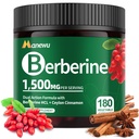 Biologische Berberine Supplement - 180 Graaf Berberine met Ceylon kaneel & Citrus Bergamot, kaneelsupplementen, berberine 1500mg Complex, 3-maand levering