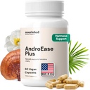 Gevoed AndroEase Plus - Vegan Hormone Balance for Women - Zink, Reishi, Green Tea en Saw Palmetto voor vrouwen - voor energie, vitaliteit, gezichtshaar en dagelijkse wellness - 60 capsules, Made in USA