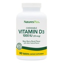 NaturesPlus Vitamine D3 (1000 IE) - 90 Kauwtabletten, Maui Berry Burst Smaak - Vegetarisch, Glutenvrij - 90 porties