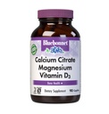 Bluebonnet Voeding Calcium citraat Magnesium Plus Vitamine D3 Caplets, Bot Gezondheid & spierontspanning, Niet GGO, Gluten, Soja & Melkvrij, Kosjer, Wit, 90 Tel.