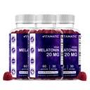 Vitamatic Melatonin 20 mg Gummies for Adults, 3, Pack, 30 Servings - 60 Vegetarian Gummies Each - Non-Habit Forming Supplement, 90 Servings 180 Vegetarian Gummies Total