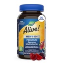 De natuur leeft! Mannen 50+ Premium Gummy Multivitamine, Ondersteunt Gezond Hart, Hersen & Spierfunctie*, B-Vitaminen, Vegetarisch, Graaf, Oranje en Cherry smaak, 75 Gummies