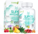 Groene thee Extract met druivenzaad, melkdistel - Antioxidant & Immuunsupplement, Krachtig Kruidenextract Blend - Huidverzorgingsondersteuning, Glutenvrij, Non-GMO - 90 Vegan Capsules