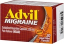 Advil Migraine Pain Reliever, Solubilized Ibuprofen 200mg, 20 Telling, Liquid Filled Capsules, Krachtige Migraine Relief