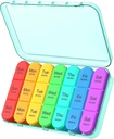 Pillen Organisator 3 keer per dag, Weekly Pillen Organisator 3x per dag, Pill Box 7 Dag, Dagelijkse Pillen Box Organisator, Reizen Container Pillen Organisators 7 Dag, Medicine Organisator om Vitaminen en Medicijnen vast te houden