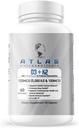 Atlas Nutraceuticals-Vitamine D3+K2-vitamine D3 5000IU Plus K2, 2 in 1 Formule, MK7 Vitamine K2, 60 Capsules, Immune Vitamine Complex