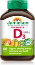 Jamieson Laboratories 1.000 LU Natuurlijke Tropische Smaak Kauwbare Vitamine, 100 Tel