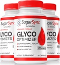 NutraRize (3 Pack) Sugar Sync Glyco Optimizer Capsules, Officiële SugarSync Glyco Optimiser, Sugar Sync Joint Optimizer, Sugar Sync Gluco Cleanse Detox Formula, SugarSync Glycol Reviews (180 Capsules)