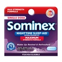 Sominex Nighttime Sleep-Aid Tablets, Maximale sterkte Formule, Enkele dosis, Diverse, 16 Tellen