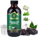 Immunia Elderberry Syrup Helps Strengthen The Immune System. Elderberry Concentrate with Elderflower, Thyme and Peppermint. No Sugar Added. Delicious Taste. 24 Days/Bottle. (1-Pack)