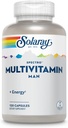 SOLARAY Spectro Multivitamine voor mannen, Mannen Multivitamine voor energie en algemene wellness met Saw Palmetto, Pompoenzaad, Digestieve Enzymen, en meer, 60-dagen garantie, 30 porties, 120 capsules