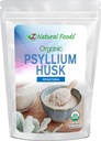 Z Natural Foods Organic Whole Psyllium Husk Flakes, a Natural Fiber Supplement, Mix It Into Smoothies, Juice, Non-GMO, Vegan, Gluten-Free, Kosher, 1 lb.