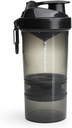 Smartshake Original 2GO, 20 oz Shaker Cup, Gunsmoke Black (Verpakking mei Vary)