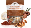 Biologische Leeuwen Mane, Cordyceps, Shiitake, Reishi & Turkije staart Paddestoel Koffie Blend - Ondersteunt Gut, Energy, Focus & Brain Health