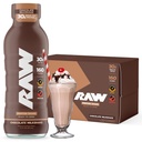 RAW Ready-to-Drink Proteïne Shake, Chocolate - RTD Proteïne Dranken met Grass-Fed Wei Proteïne Isolaat voor Post-Workout - Zero-Sugar & Gluten-Free Meal Vervanging Drink & Breakfast Shake, 12 Fl Oz