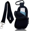 Houder Neopreen Reiskoffer voor Astma Inhalator, Handige Mini Bag voor Inhalator voor alle leeftijden, Inhalator niet inbegrepen (zwart)